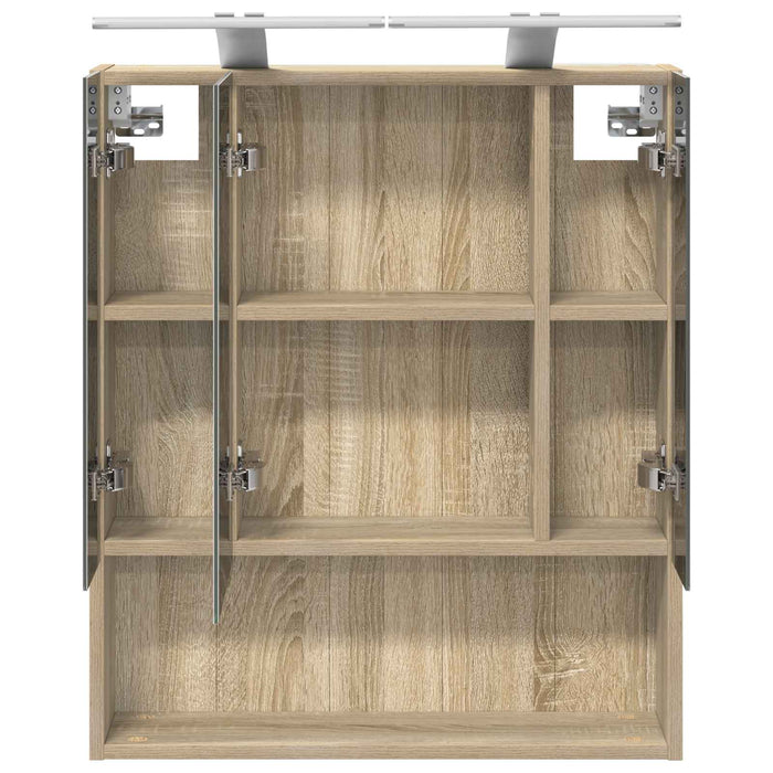 Dulap cu oglindă pentru baie Stejar Sonoma 60 x 14.5 x 70 cm - WALTI WALTI