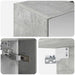 Dulap cu oglindă pentru baie Gri din beton 60 x 14.5 x 70 cm - WALTI WALTI