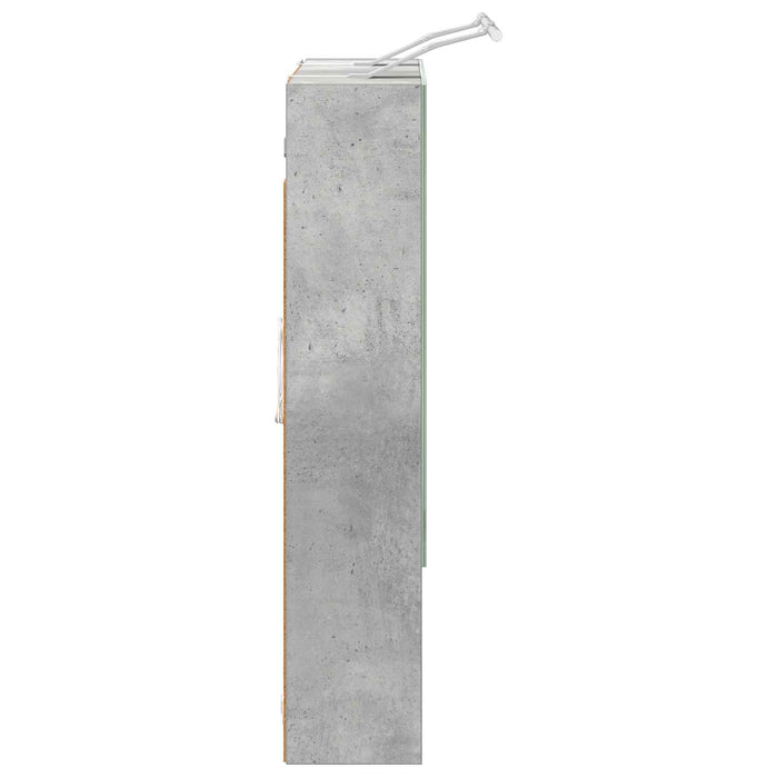 Dulap cu oglindă pentru baie Gri din beton 60 x 14.5 x 70 cm - WALTI WALTI