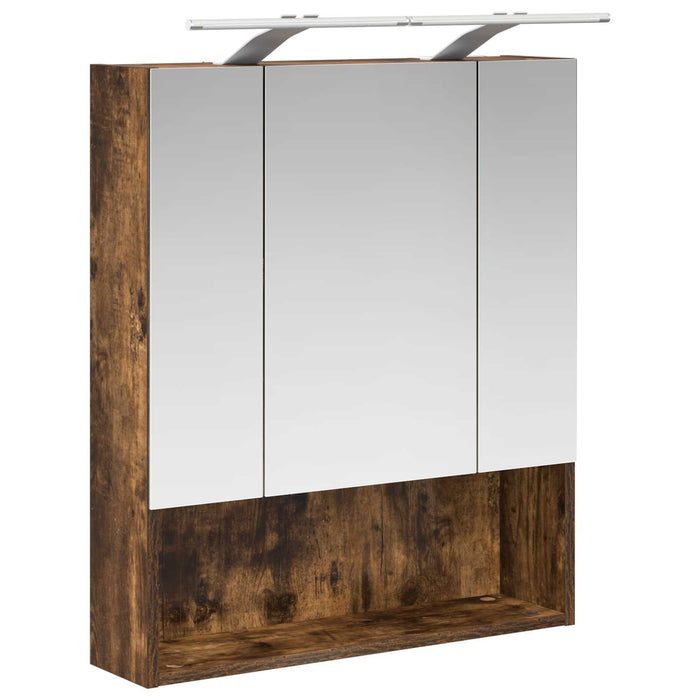 Dulap cu oglindă pentru baie Stejar fumuriu 60 x 14.5 x 70 cm - WALTI WALTI