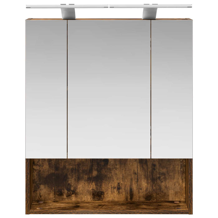 Dulap cu oglindă pentru baie Stejar fumuriu 60 x 14.5 x 70 cm - WALTI WALTI