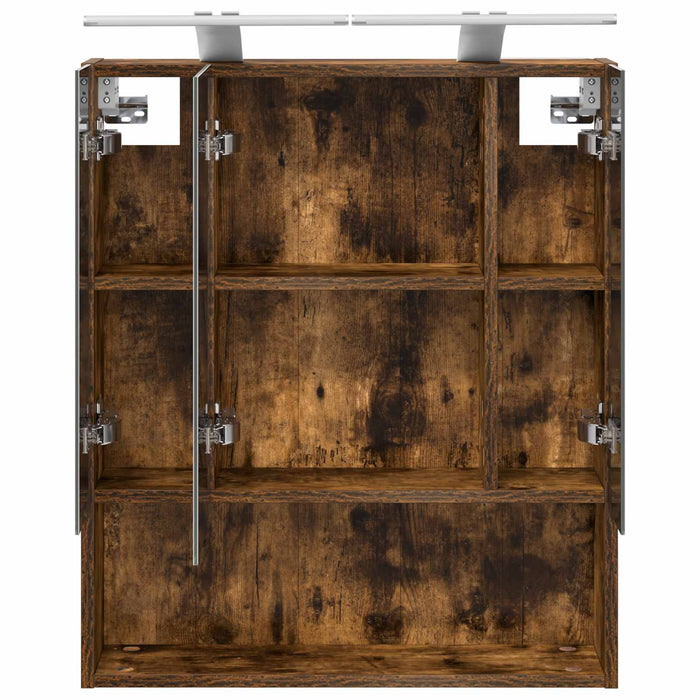 Dulap cu oglindă pentru baie Stejar fumuriu 60 x 14.5 x 70 cm - WALTI WALTI