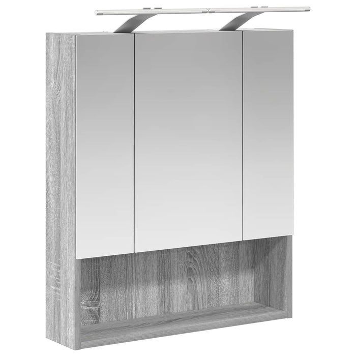 Dulap cu oglindă pentru baie Gri Sonoma 60 x 14.5 x 70 cm - WALTI WALTI