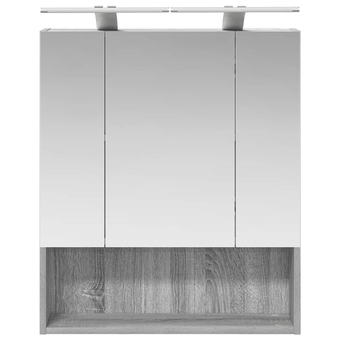 Dulap cu oglindă pentru baie Gri Sonoma 60 x 14.5 x 70 cm - WALTI WALTI