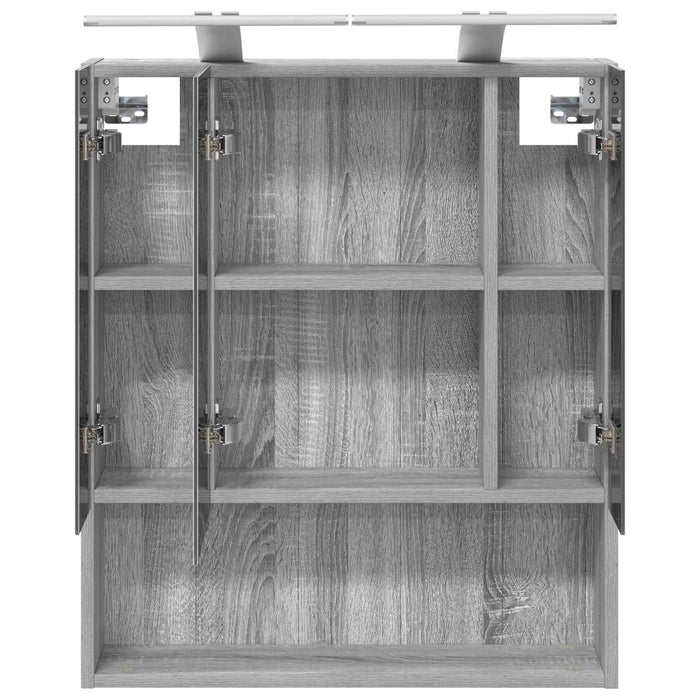 Dulap cu oglindă pentru baie Gri Sonoma 60 x 14.5 x 70 cm - WALTI WALTI