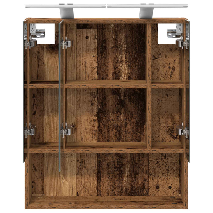 Dulap cu oglindă pentru baie Lemn vechi 60 x 14.5 x 70 cm - WALTI WALTI