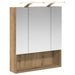 Dulap cu oglindă pentru baie Stejar artizanal 60 x 14.5 x 70 cm - WALTI WALTI