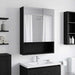 Dulap cu oglindă pentru baie Stejar Negru 50 x 14,5 x 70 cm - WALTI WALTI