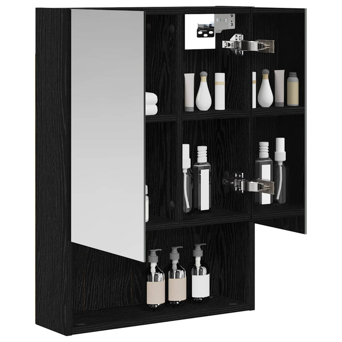 Dulap cu oglindă pentru baie Stejar Negru 50 x 14,5 x 70 cm - WALTI WALTI