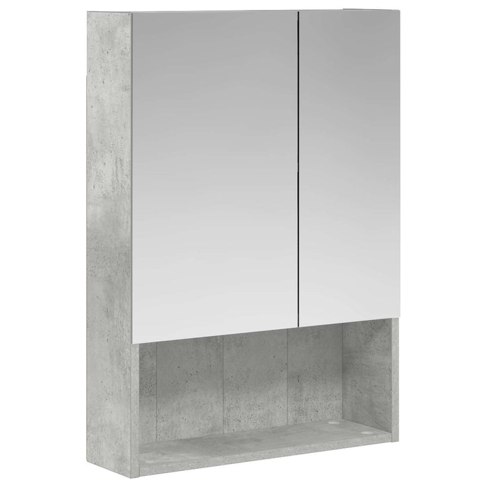 Dulap cu oglindă pentru baie Gri din beton 50 x 14,5 x 70 cm - WALTI WALTI