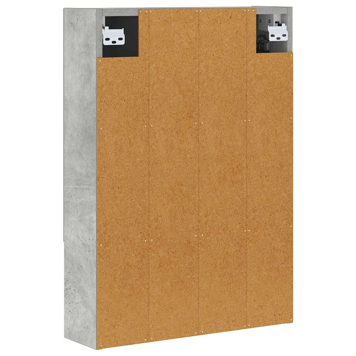 Dulap cu oglindă pentru baie Gri din beton 50 x 14,5 x 70 cm - WALTI WALTI