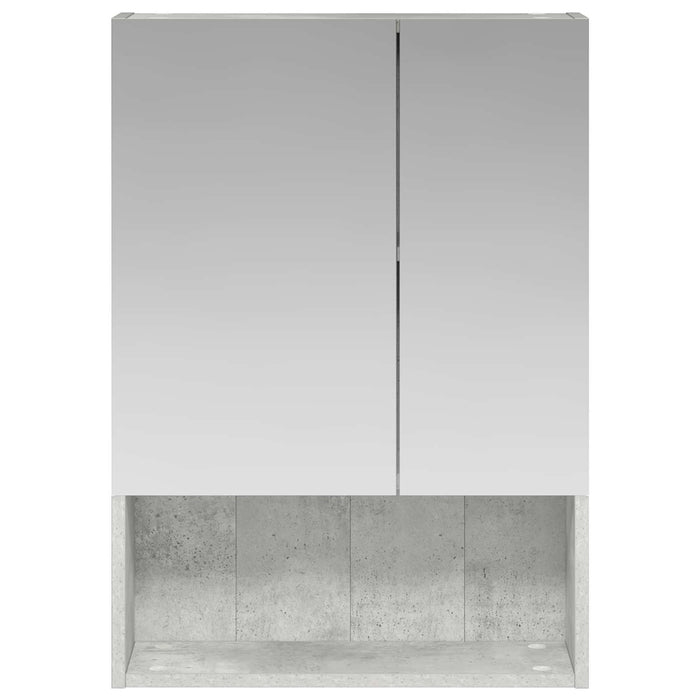 Dulap cu oglindă pentru baie Gri din beton 50 x 14,5 x 70 cm - WALTI WALTI