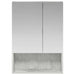Dulap cu oglindă pentru baie Gri din beton 50 x 14,5 x 70 cm - WALTI WALTI