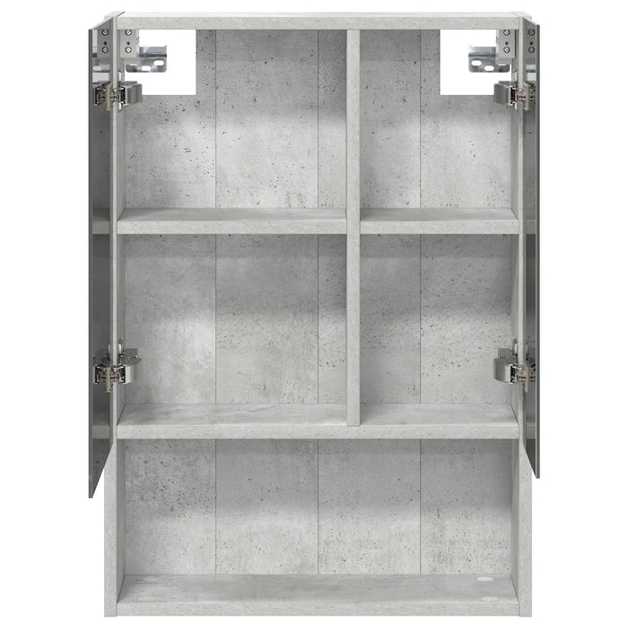 Dulap cu oglindă pentru baie Gri din beton 50 x 14,5 x 70 cm - WALTI WALTI