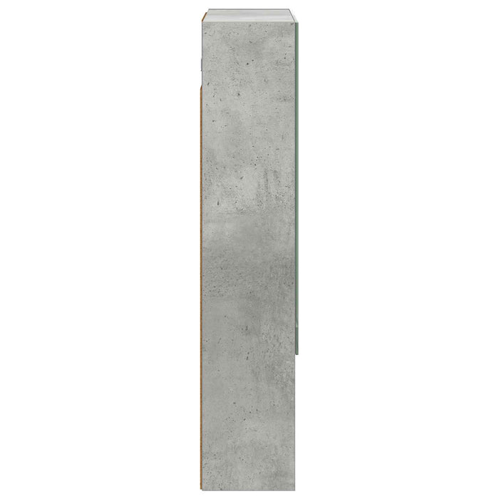 Dulap cu oglindă pentru baie Gri din beton 50 x 14,5 x 70 cm - WALTI WALTI