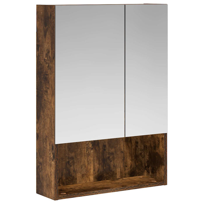 Dulap cu oglindă pentru baie Stejar fumuriu 50 x 14,5 x 70 cm - WALTI WALTI