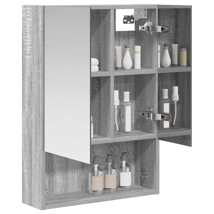 Dulap cu oglindă pentru baie Gri Sonoma 50 x 14,5 x 70 cm - WALTI WALTI