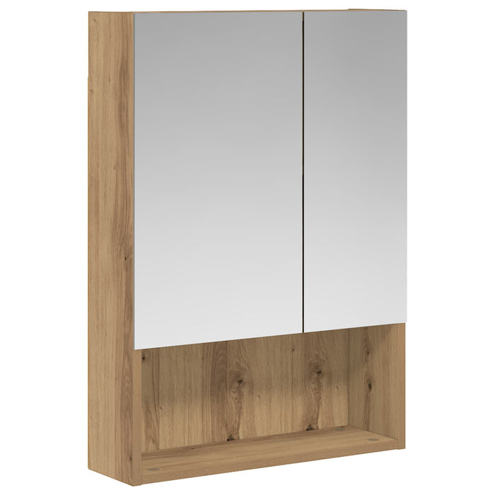 Dulap cu oglindă pentru baie Stejar artizanal 50 x 14,5 x 70 cm - WALTI WALTI