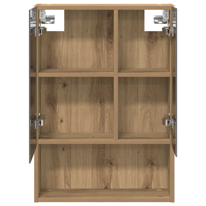 Dulap cu oglindă pentru baie Stejar artizanal 50 x 14,5 x 70 cm - WALTI WALTI
