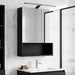 Dulap cu oglindă pentru baie Stejar Negru 50 x 14,5 x 70 cm - WALTI WALTI