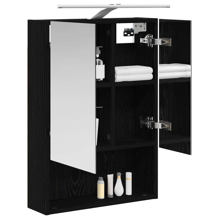 Dulap cu oglindă pentru baie Stejar Negru 50 x 14,5 x 70 cm - WALTI WALTI