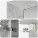 Dulap cu oglindă pentru baie Gri din beton 50 x 14,5 x 70 cm - WALTI WALTI