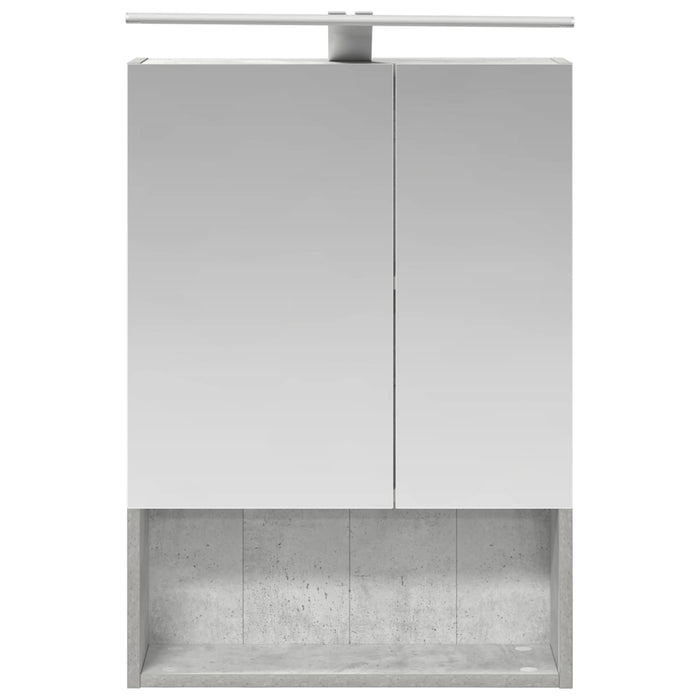 Dulap cu oglindă pentru baie Gri din beton 50 x 14,5 x 70 cm - WALTI WALTI