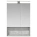 Dulap cu oglindă pentru baie Gri din beton 50 x 14,5 x 70 cm - WALTI WALTI