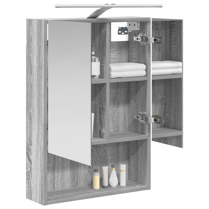Dulap cu oglindă pentru baie Gri Sonoma 50 x 14,5 x 70 cm - WALTI WALTI