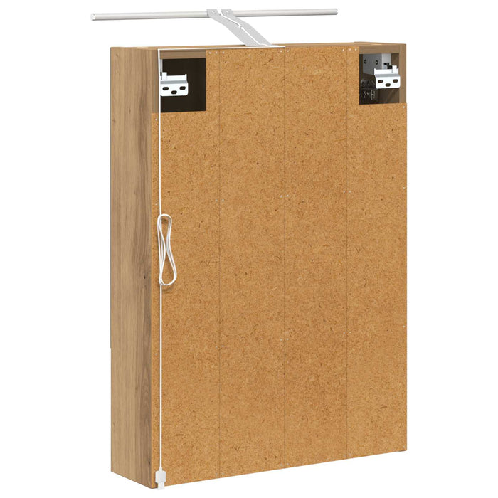 Dulap cu oglindă pentru baie Stejar artizanal 50 x 14,5 x 70 cm - WALTI WALTI