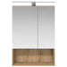 Dulap cu oglindă pentru baie Stejar artizanal 50 x 14,5 x 70 cm - WALTI WALTI