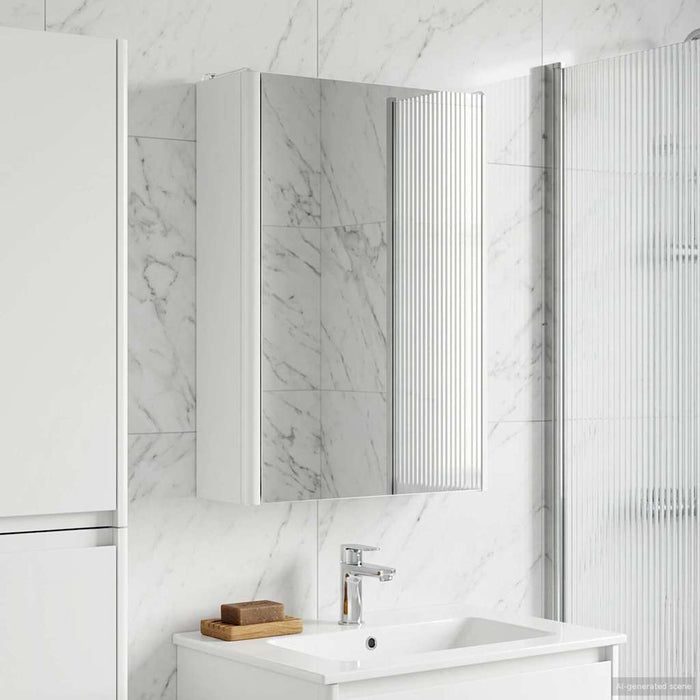 Dulap cu oglindă pentru baie Alb 33 x 11,5 x 50 cm - WALTI WALTI