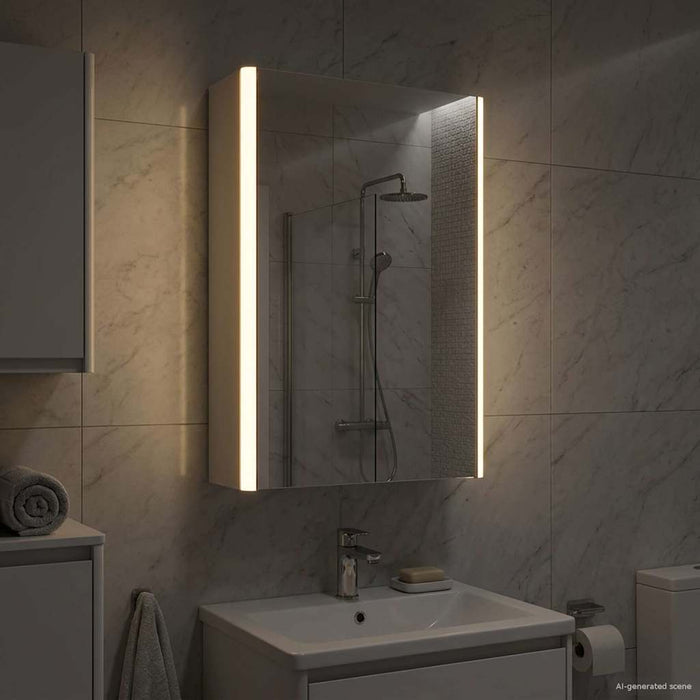 Dulap cu oglindă pentru baie Alb 33 x 11,5 x 50 cm - WALTI WALTI