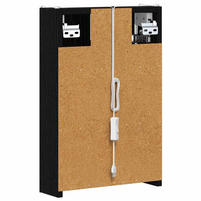 Dulap cu oglindă pentru baie Stejar Negru 33 x 11,5 x 50 cm - WALTI WALTI