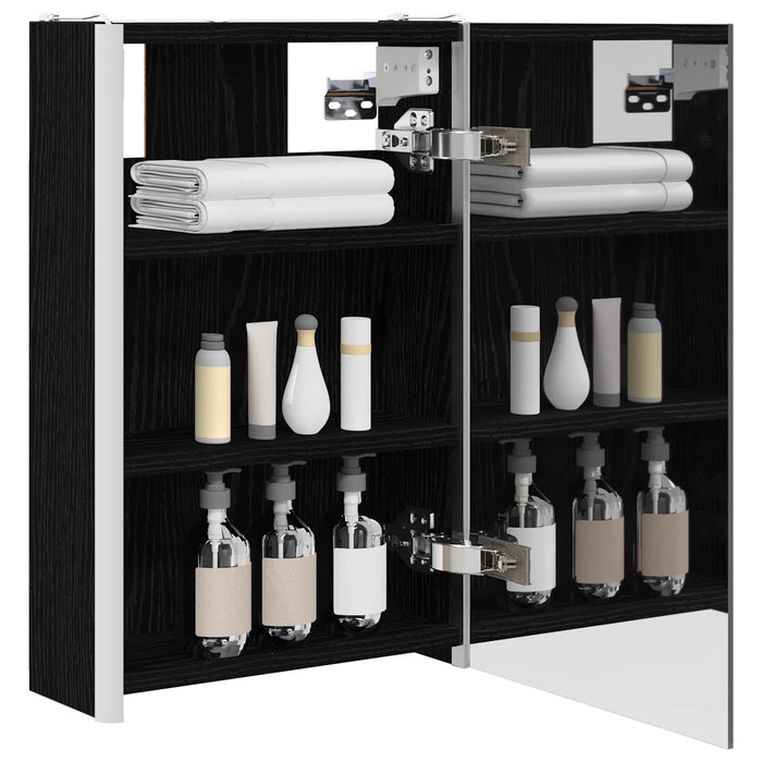 Dulap cu oglindă pentru baie Stejar Negru 33 x 11,5 x 50 cm - WALTI WALTI