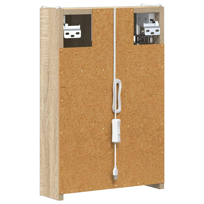 Dulap cu oglindă pentru baie Stejar Sonoma 33 x 11,5 x 50 cm - WALTI WALTI
