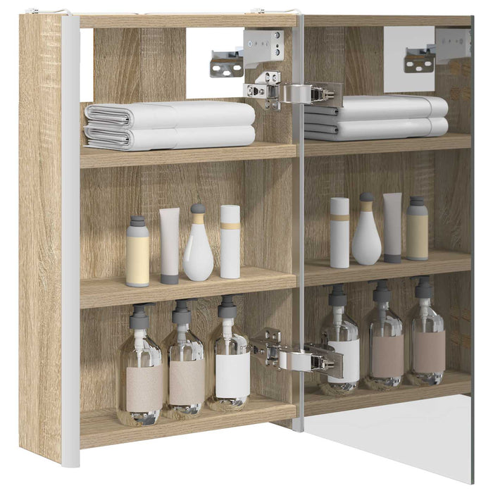 Dulap cu oglindă pentru baie Stejar Sonoma 33 x 11,5 x 50 cm - WALTI WALTI