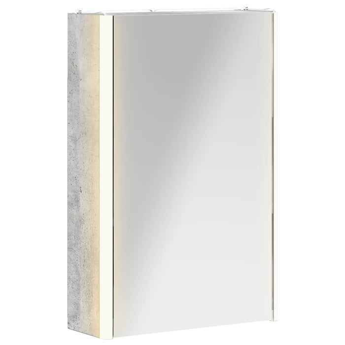 Dulap cu oglindă pentru baie Gri din beton 33 x 11,5 x 50 cm - WALTI WALTI