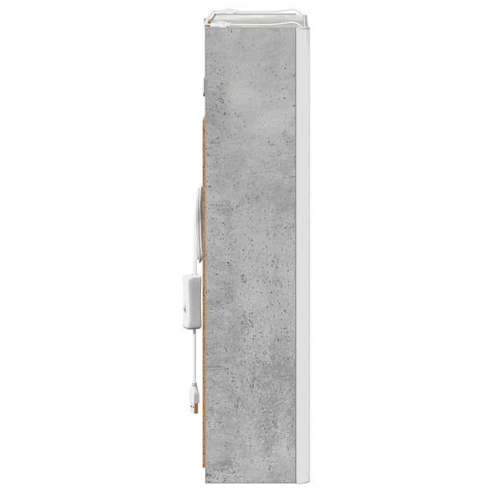 Dulap cu oglindă pentru baie Gri din beton 33 x 11,5 x 50 cm - WALTI WALTI