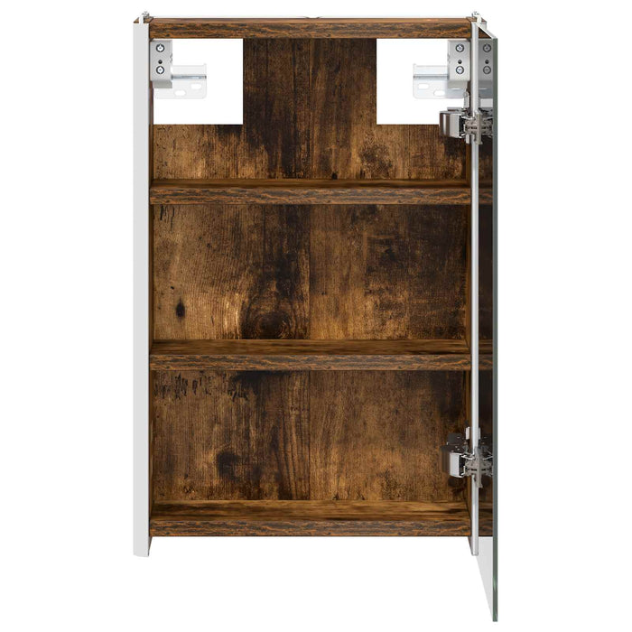 Dulap cu oglindă pentru baie Stejar fumuriu 33 x 11,5 x 50 cm - WALTI WALTI
