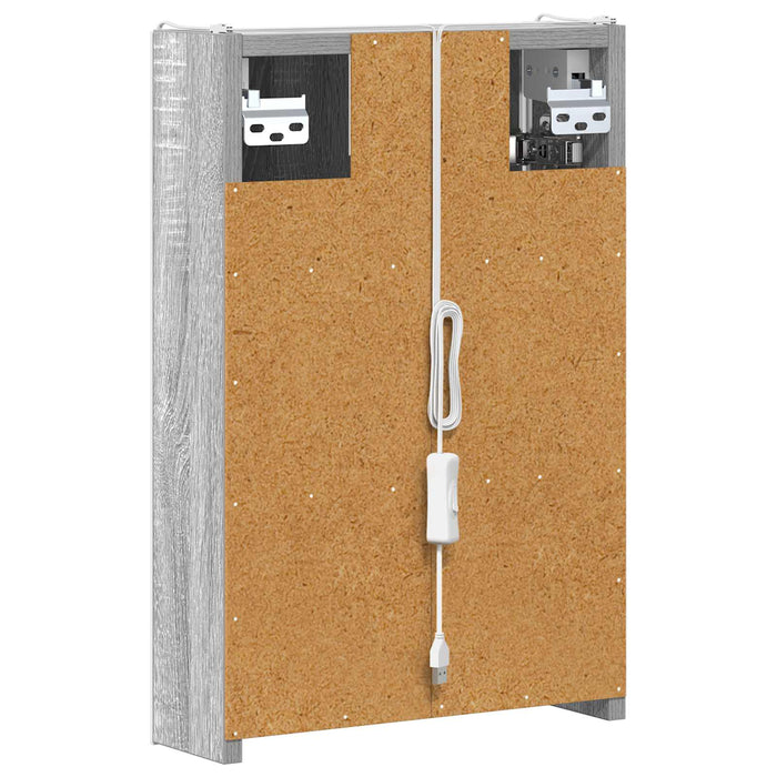Dulap cu oglindă pentru baie Gri Sonoma 33 x 11,5 x 50 cm - WALTI WALTI