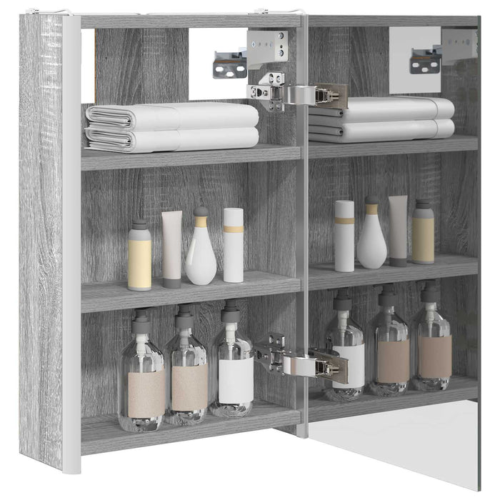 Dulap cu oglindă pentru baie Gri Sonoma 33 x 11,5 x 50 cm - WALTI WALTI