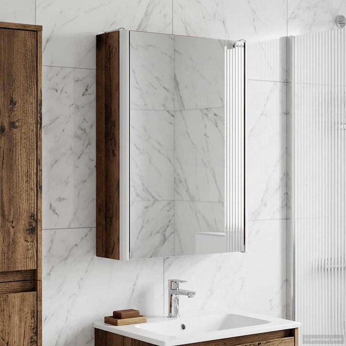 Dulap cu oglindă pentru baie Lemn vechi 33 x 11,5 x 50 cm - WALTI WALTI