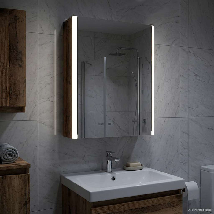 Dulap cu oglindă pentru baie Lemn vechi 33 x 11,5 x 50 cm - WALTI WALTI