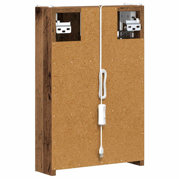 Dulap cu oglindă pentru baie Lemn vechi 33 x 11,5 x 50 cm - WALTI WALTI