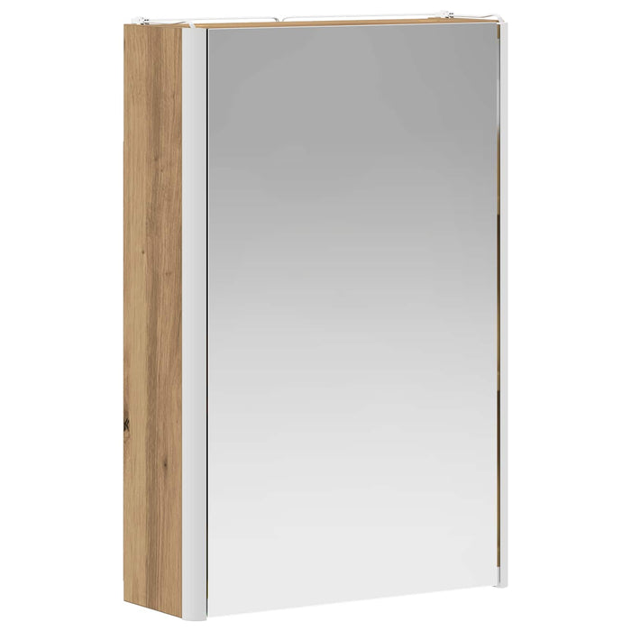 Dulap cu oglindă pentru baie Stejar artizanal 33 x 11,5 x 50 cm - WALTI WALTI