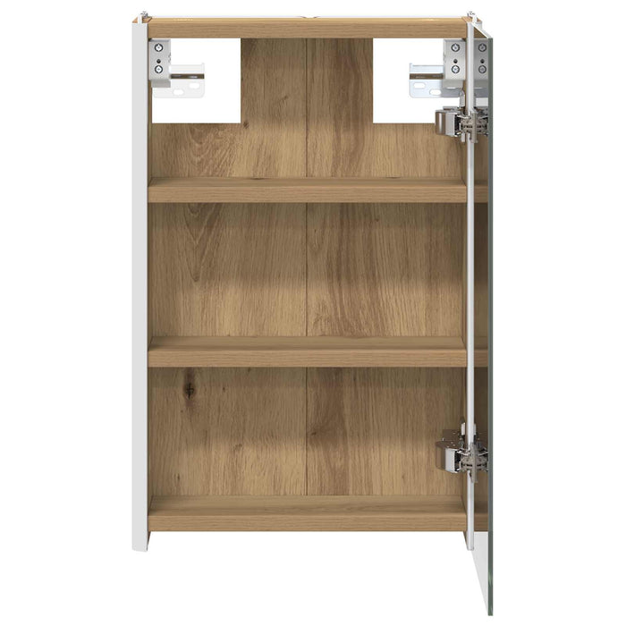 Dulap cu oglindă pentru baie Stejar artizanal 33 x 11,5 x 50 cm - WALTI WALTI