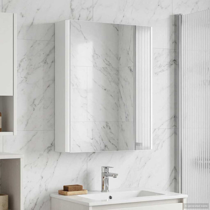 Dulap cu oglindă pentru baie Alb 43 x 11,5 x 60,5 cm - WALTI WALTI