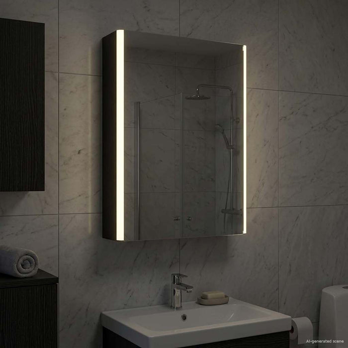 Dulap cu oglindă pentru baie Stejar Negru 43 x 11,5 x 60,5 cm - WALTI WALTI