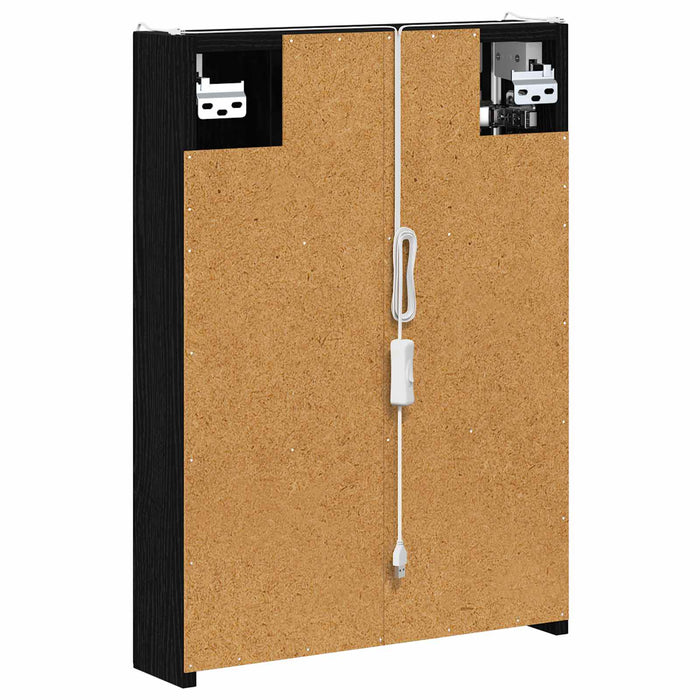 Dulap cu oglindă pentru baie Stejar Negru 43 x 11,5 x 60,5 cm - WALTI WALTI